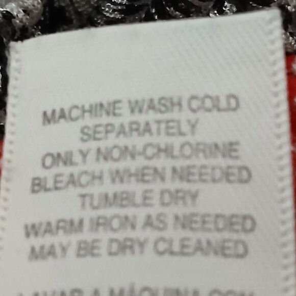 Chicos Easywear Top Size 2 US L Loose Weave Crinkle Cardigan Abstract 3/4 Sleeve - Picture 10 of 10